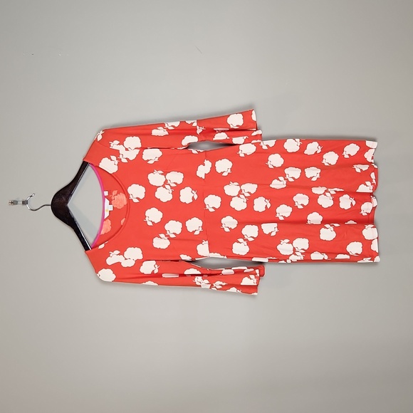 Boden Miriam Floral Jersey Bell Sleeve Dress‎ Size 4 - Picture 2 of 9